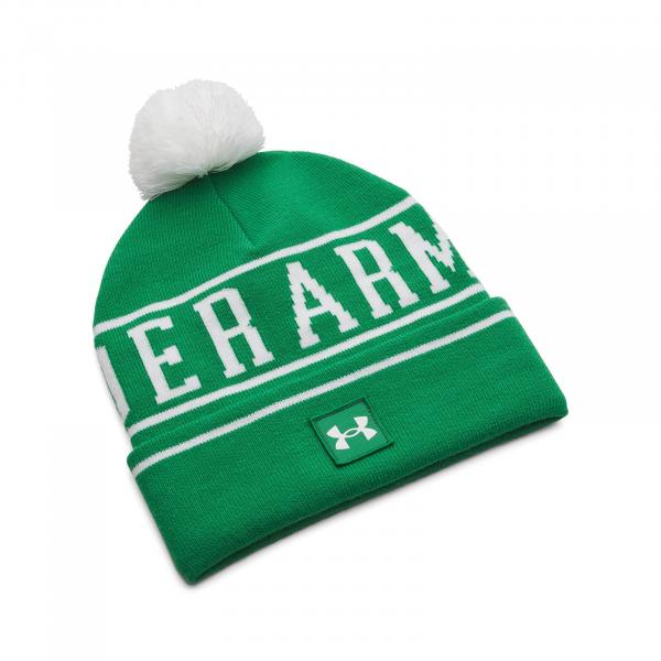 Čepice Under Armour M Halftime Pom Beanie Green Universal