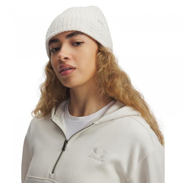 Čepice Under Armour W Halftime Cable Knit Beanie Brown Universal