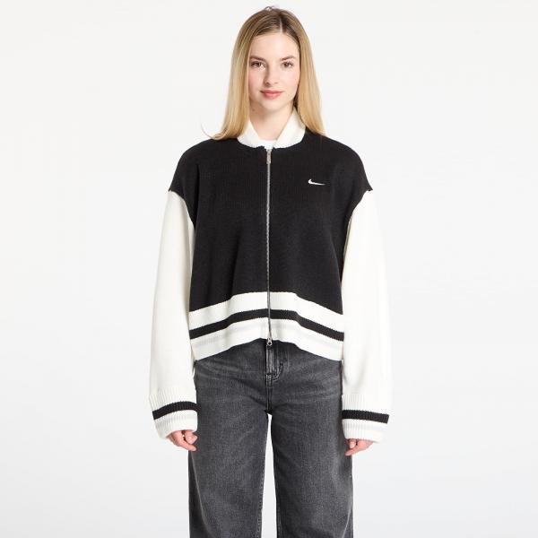 Svetr Nike Sportswear Women's Cardigan Black/ Sail/ Vast Grey/ Sail M
