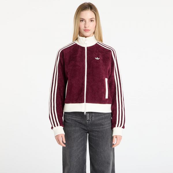 Mikina adidas Velour Knit Track Top Maroon M