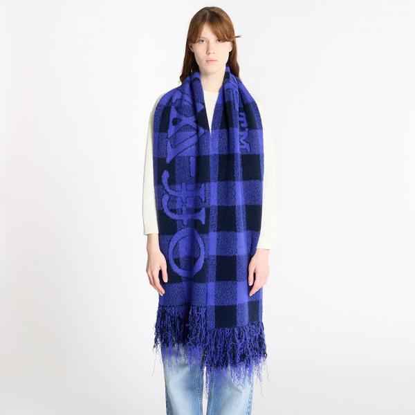 Šála Off-White Bookish Check S Cobalt Blue/ Light Blue Universal