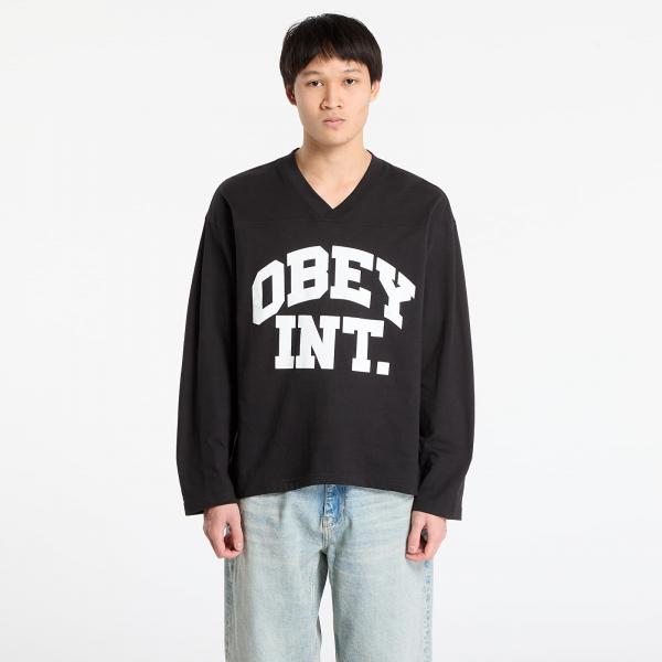 Dres OBEY Football Jersey Ls Black XL