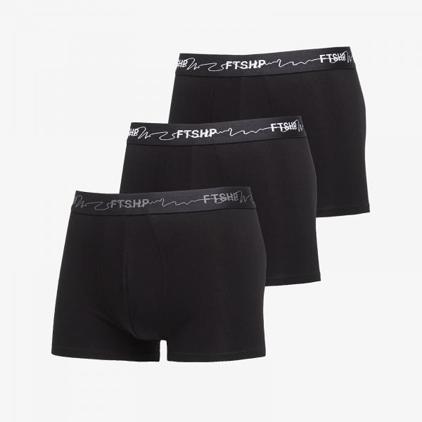 Boxerky FTSHP Mens Boxers 3-Pack Black XXL