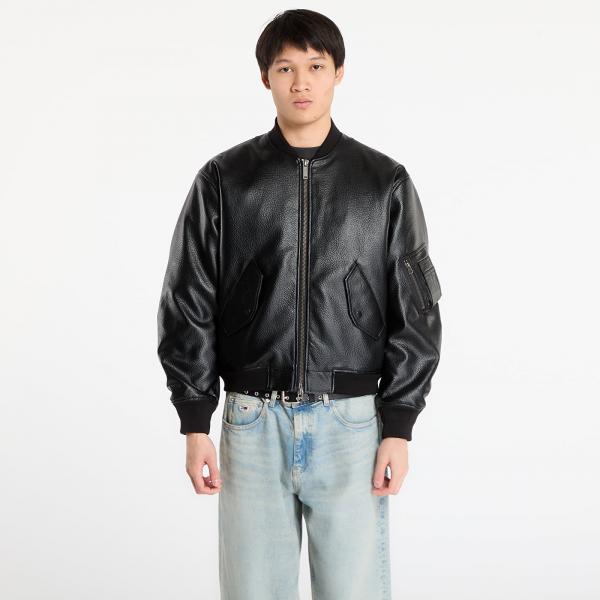 Bunda Wasted Paris M Kingdom Faux Leather Bomber Black L