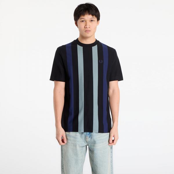 Tričko FRED PERRY Vertical Stripe T-Shirt Black M