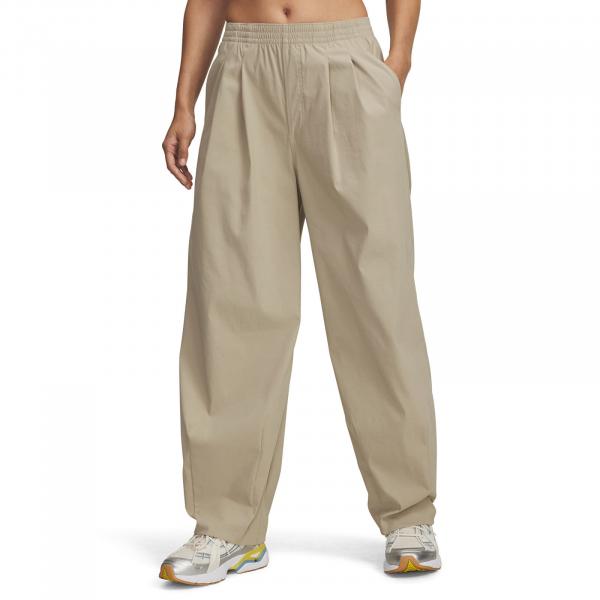 Kalhoty Under Armour Unstoppable Wvn Pleat Pt Brown S