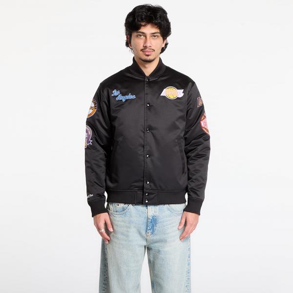 Bunda Mitchell & Ness NBA Blackout Heavyweight Satin Jacket Los Angeles Lakers Black M