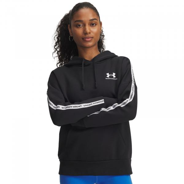 Mikina Under Armour Icon Fleece Taped Hoodiey Black S
