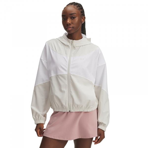 Mikina Under Armour Rival Woven Jacket Hoodie White S
