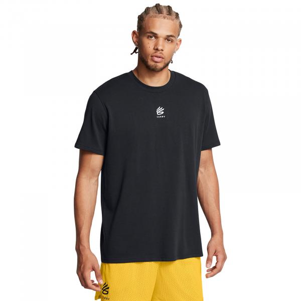 Tričko Under Armour Curry Hvyweight Logo Tee Black M