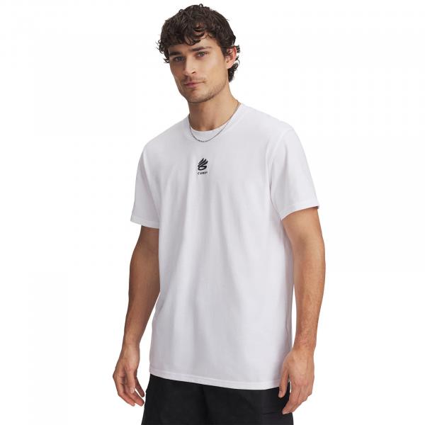 Tričko Under Armour Curry Hvyweight Logo Tee White L
