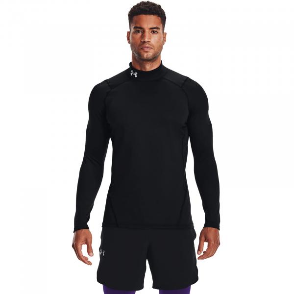 Tričko Under Armour Cg Armour Fitted Mock Black/ White XXXL