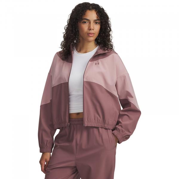 Mikina Under Armour Rival Woven Jacket Hoodie Brown XS