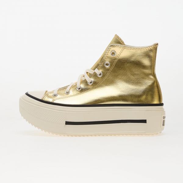 Tenisky Converse Chuck Taylor All Star Lift Double Stack Metallic Gold/ Egret/ Black EUR 40