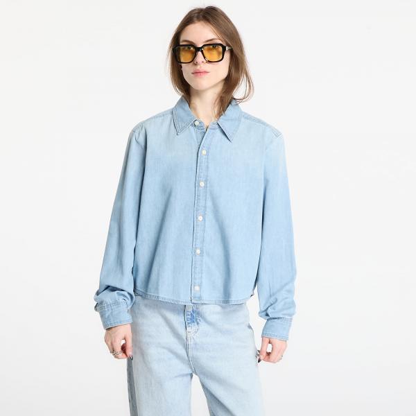 Košile Calvin Klein Jeans Cropped Ls Shirt Blue S