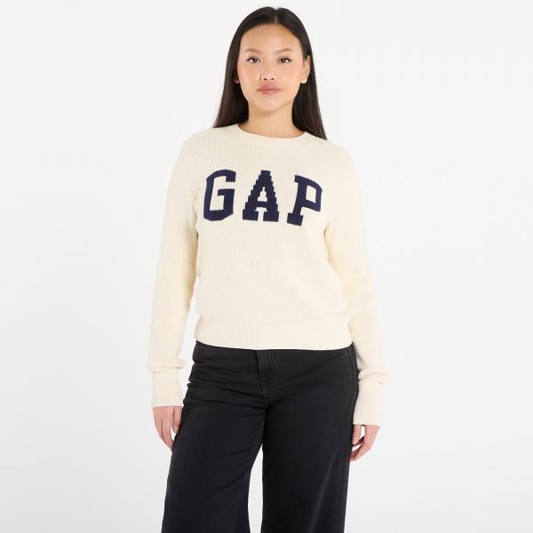 Svetr GAP Logo Sweater Off White L