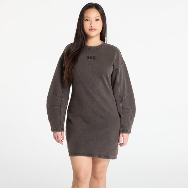 Šaty GAP Heavyweight Sweatshirt Dress Black M