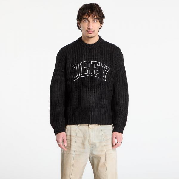 Svetr OBEY Collegiate Sweater Black Multi L