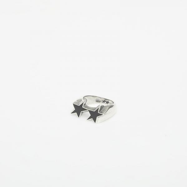 Prsten TwoJeys Icon Black Enameled Single Ring Silver 56 mm