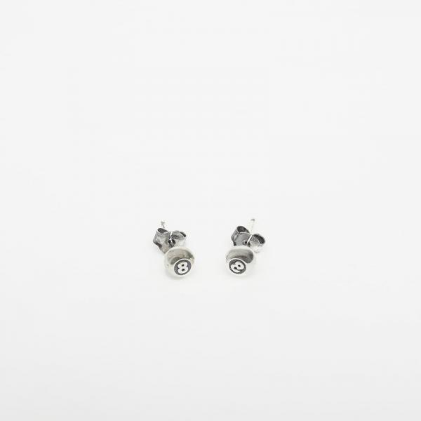 TwoJeys 8 Ball Earrings Silver Universal