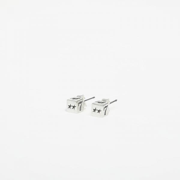 TwoJeys Dice Stud Earrings Silver Universal