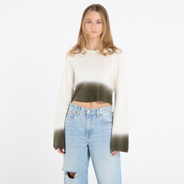 Svetr DIME Cropped Mohair Knit Gradient Cream M