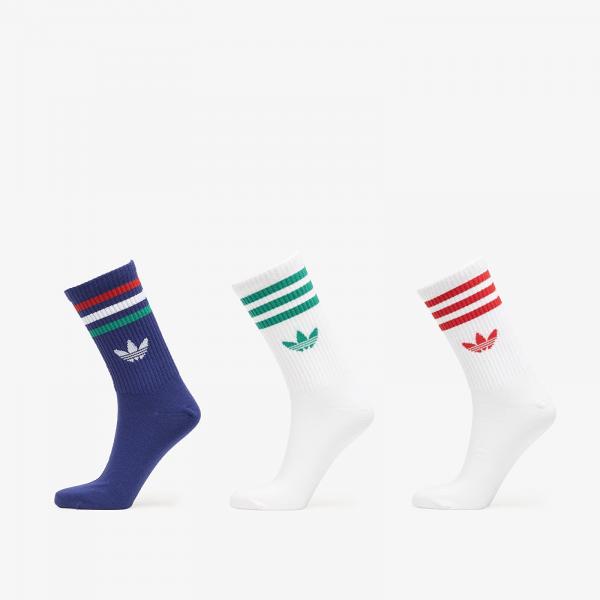 Ponožky adidas 3-Stripes Crew Socks 3 Pairs Victory Blue/ White/ White S