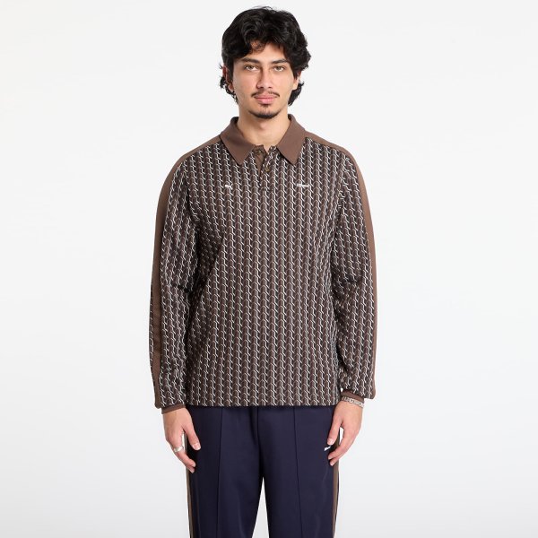 Tričko Puma x JJJJOUND T7 Longsleeve Polo Chocolate XS