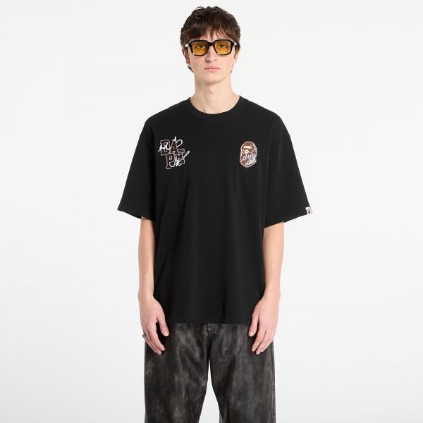 Tričko BAPE® x FOOTSHOP - Scribble Logo Tee UNISEX Black S