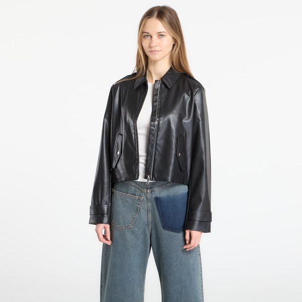 Bunda Calvin Klein Jeans Leather Moto Jacket Black L