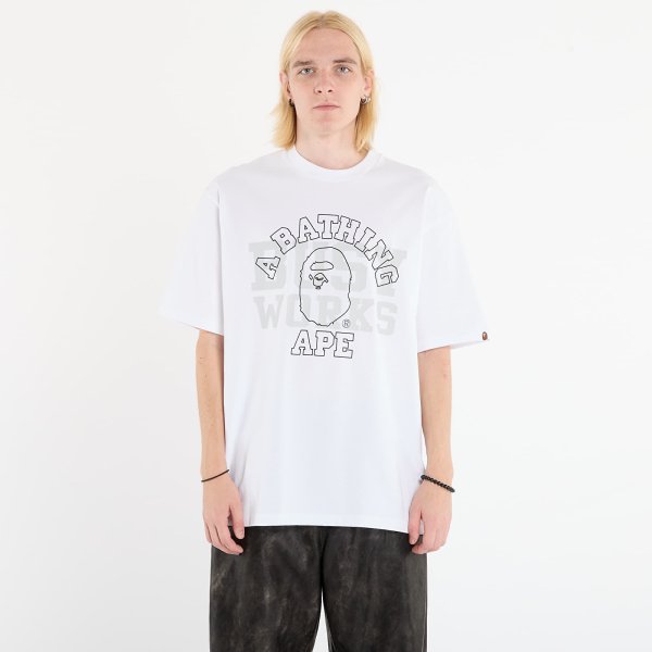 Tričko A BATHING APE College Relaxed Fit Tee 1 White XL
