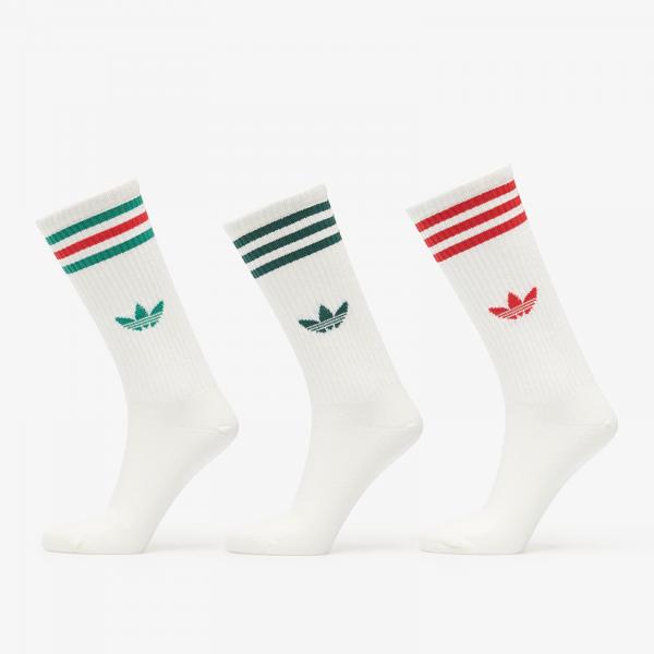 Ponožky adidas 3-Stripes High Crew Socks 3 Pairs Off White/ Off White/ Off White M