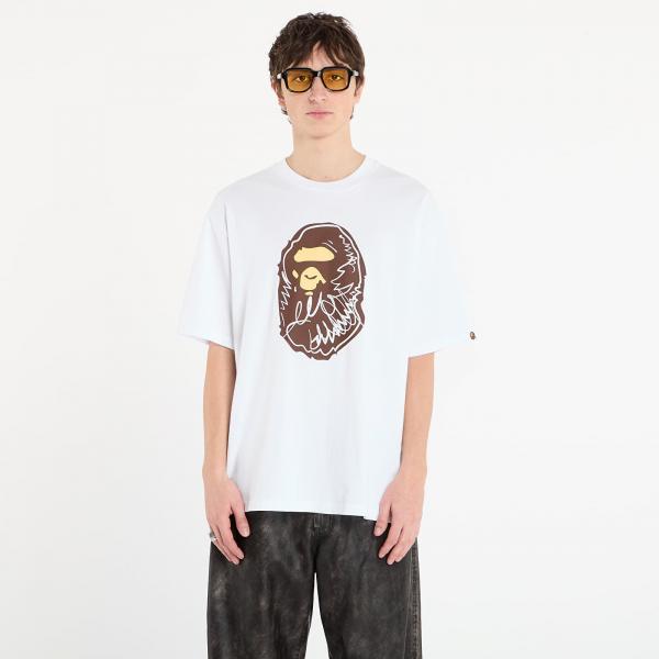 Tričko BAPE® x FOOTSHOP - Scribble Ape Tee UNISEX White XXL