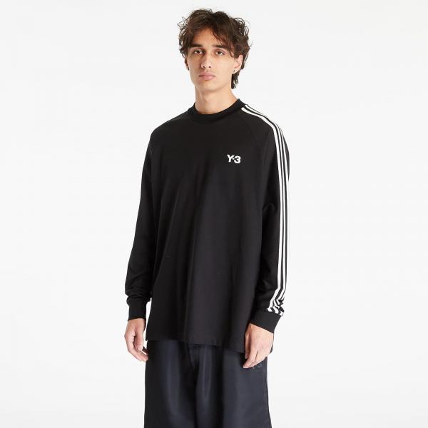 Tričko Y-3 3-Stripes Long Sleeve Tee UNISEX Black/ Off White XL