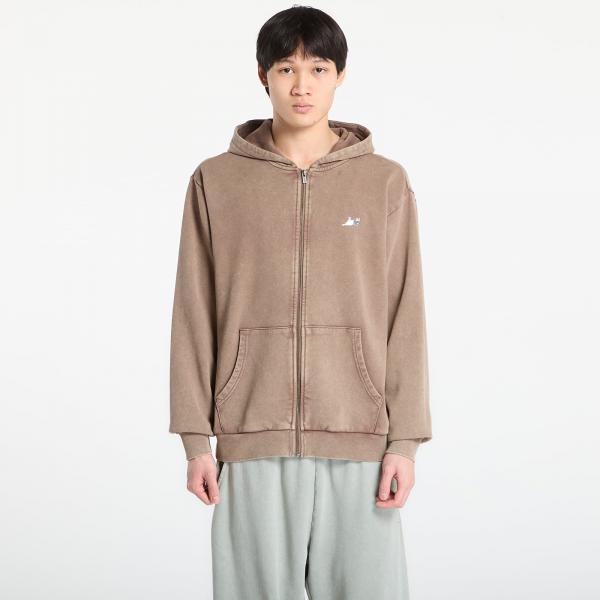 Mikina RIPNDIP Castanza Zip Up Hoodie Brown Vintage Wash S