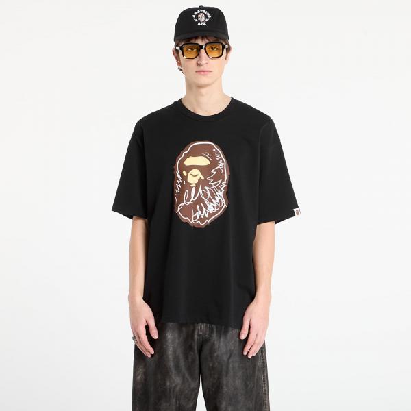 Tričko BAPE® x FOOTSHOP - Scribble Ape Tee UNISEX Black L