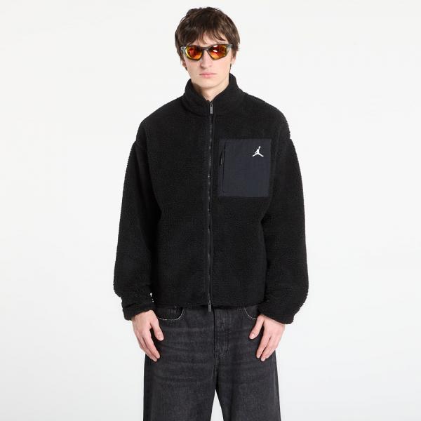 Bunda Jordan Flight Men’s High Pile Shearling Jacket Black/ White XS