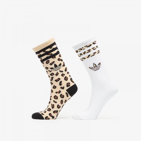 Ponožky adidas Leopard Crew Sock 2-Pack Sand Strata/ Black M