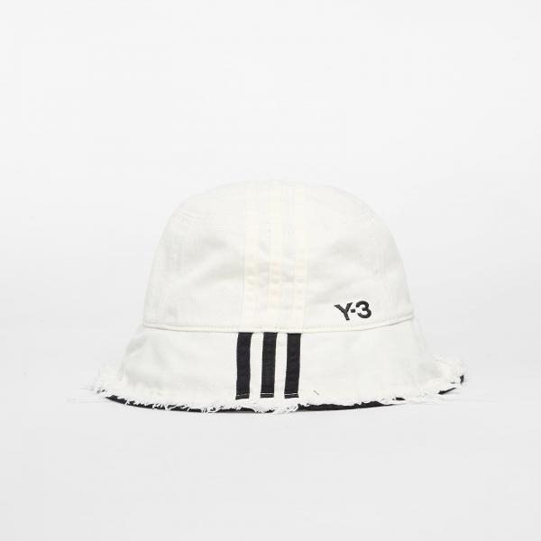 Klobouk Y-3 Stripes Bucket Hat Off White L