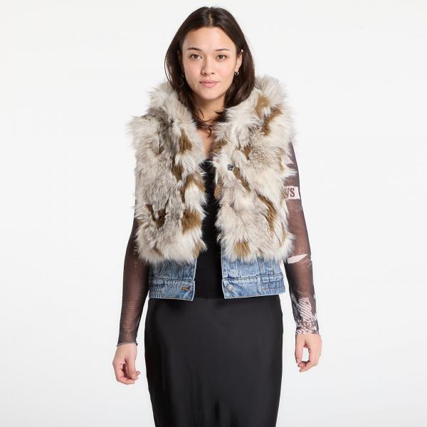 Vesta Desigual Bunny Fur Vest Brown XS