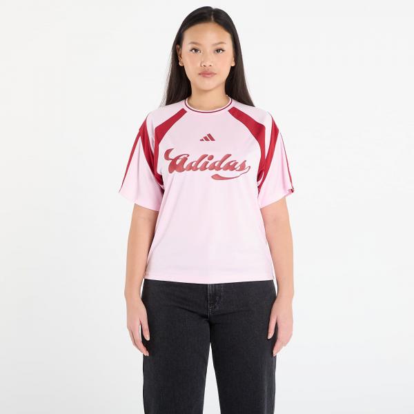 Tričko adidas House Of Tiro Jersey Clear Pink/ Active Maroon XS