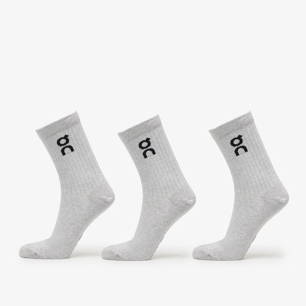 Ponožky On Logo Sock High 3-Pack Heather Gray M
