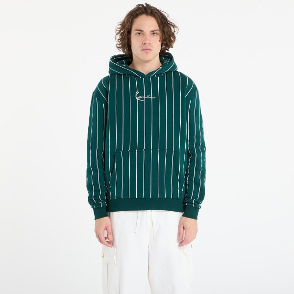 Mikina Karl Kani Small Signature Essential Pinstripe Hoodie Green XXL