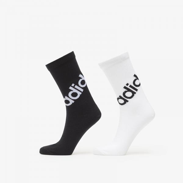 Ponožky adidas Linear Crew Sock 2P Black/ White M