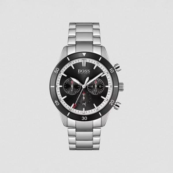 Hodinky Hugo Boss Wrist Watch Santiago 1513862 Silver/ Black Universal