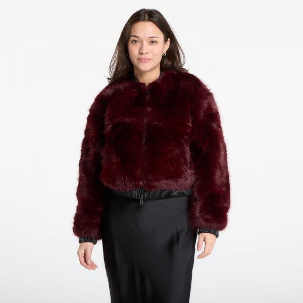 Kabát Desigual Raspberry Fur Jacket Red S