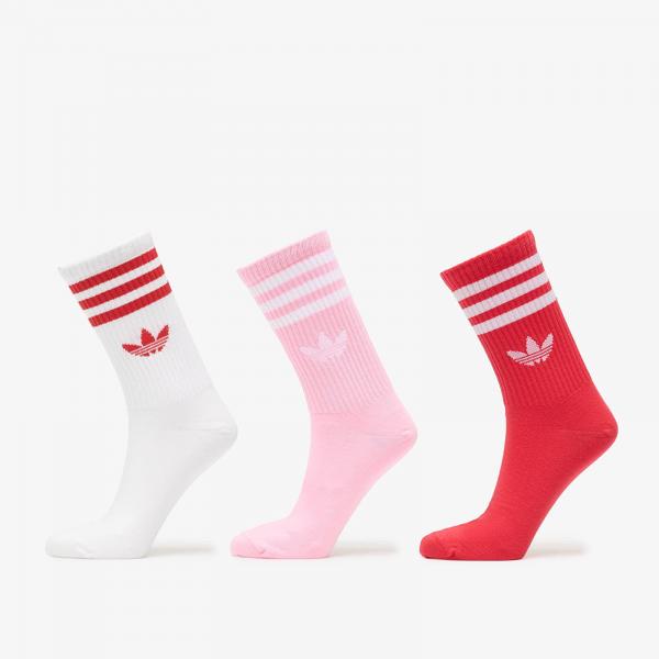 Ponožky adidas 3S Crew S 3P True Pink/ Active Pink/ White M