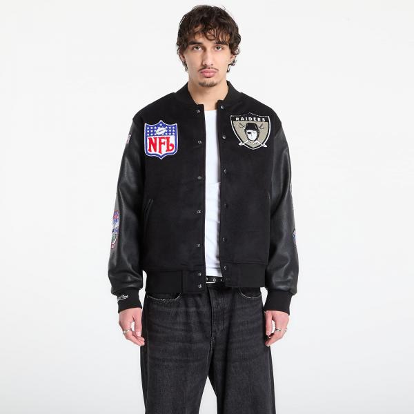 Bunda MItchell & Ness NFL Blackout Collection Varsity Jacket Oakland Raiders Black L