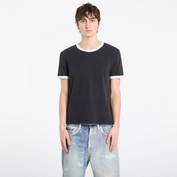 Tričko A.P.C. Short-Sleeved Contrast T-Shirt Black XXL
