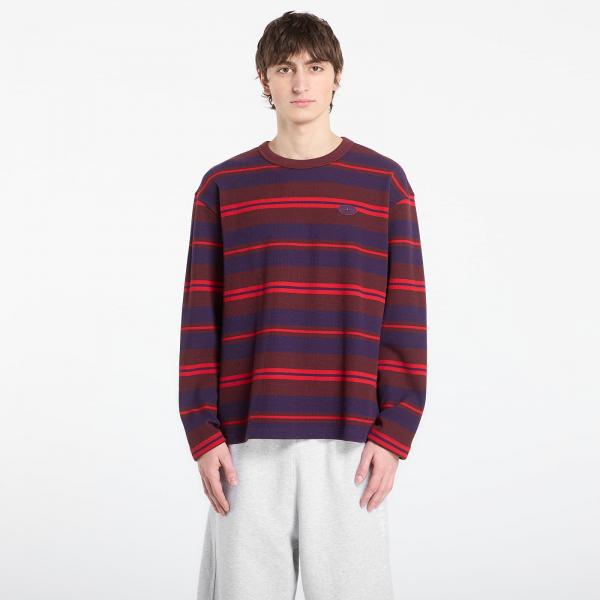 Tričko adidas 90S Alternative Sport Long Sleeve Stripe Waffle T-Shirt Aurora Ruby L